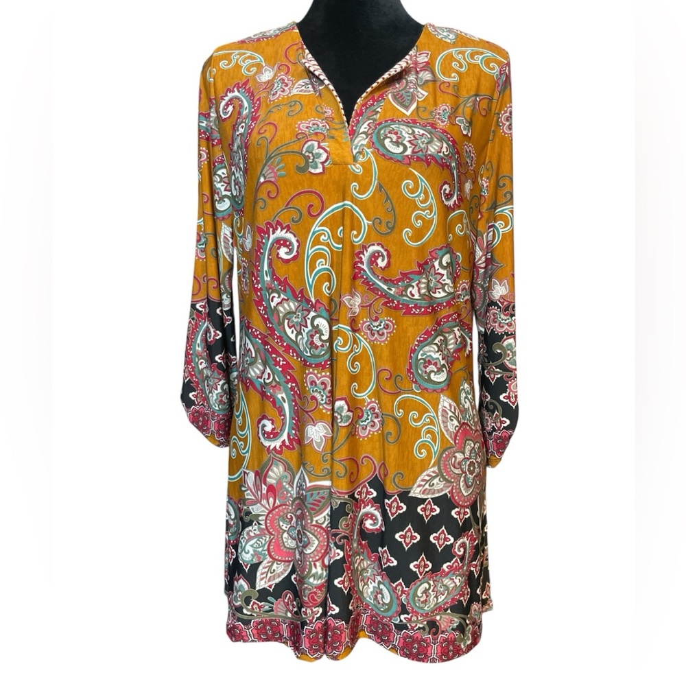 Paisley Grace Paisley Print Tunic Top
